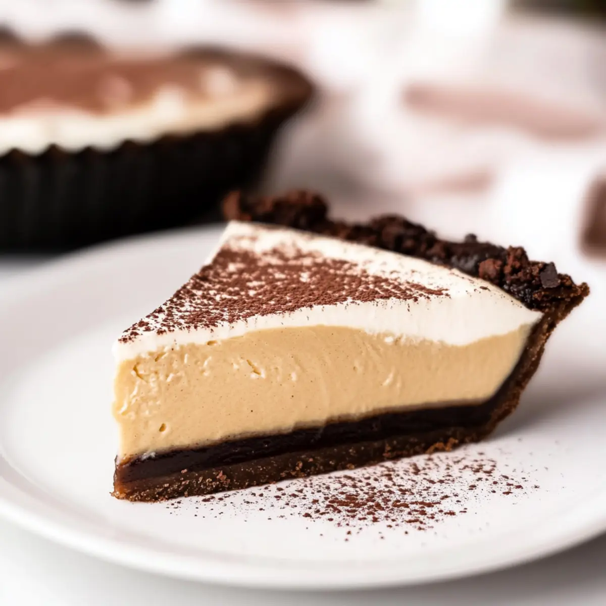 Irresistible Coffee Custard Pie with a Chocolate Twist