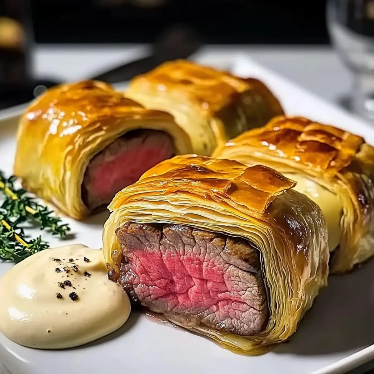 Delicious Beef Wellington with Creamy Horseradish Sauce