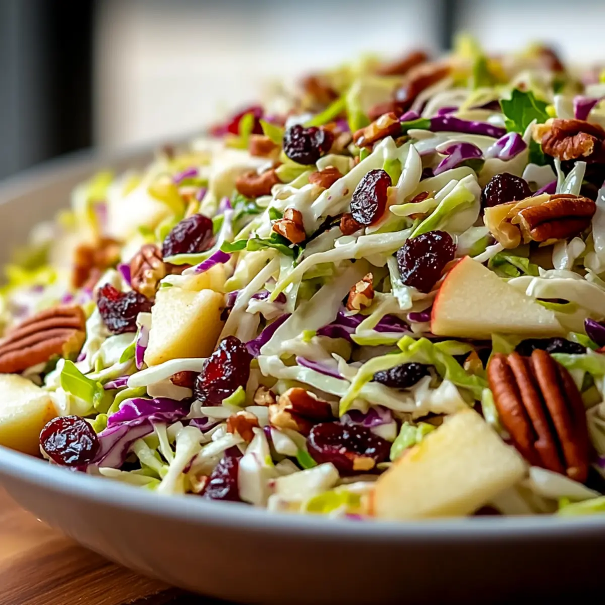 Apple Coleslaw with Cranberries and Pecans: A Crunchy Delight