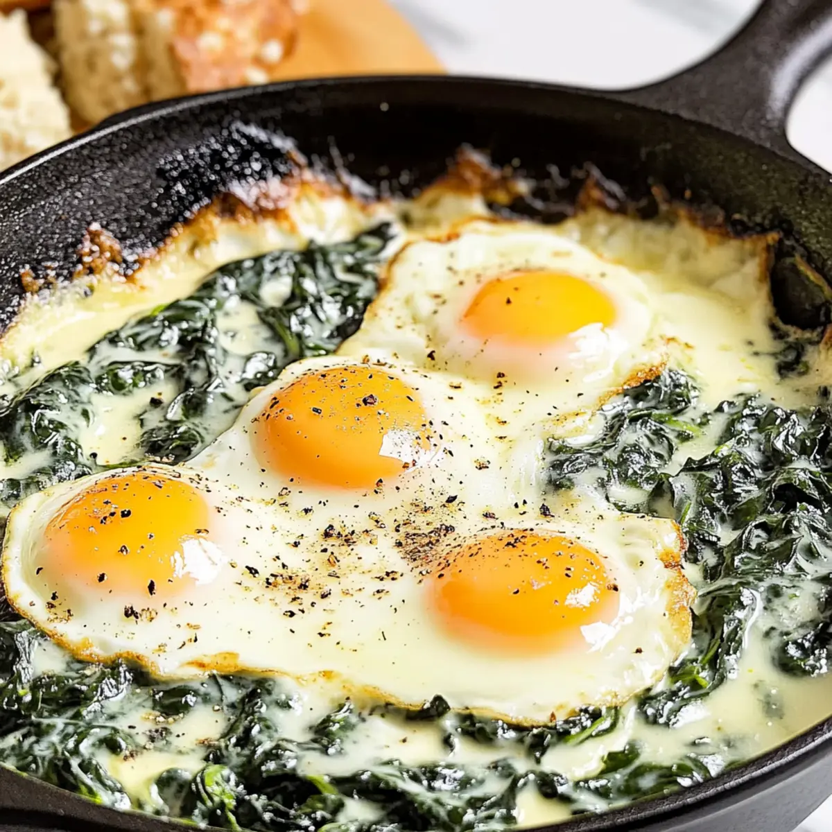 Baked Eggs Florentine: A Creamy Spinach Brunch Delight