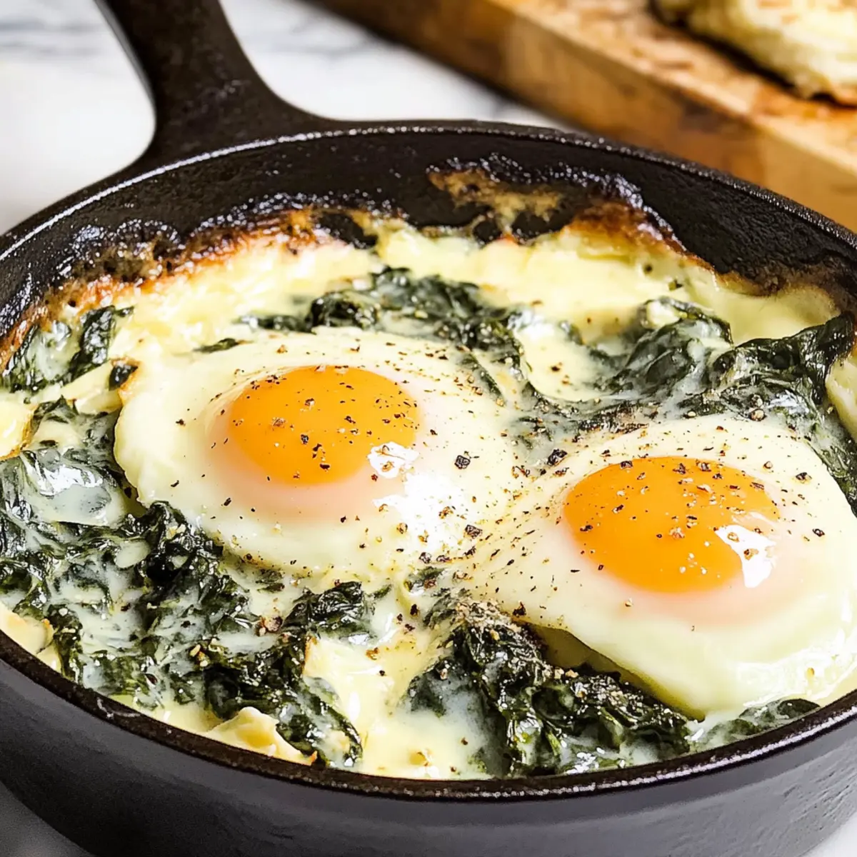 Baked Eggs Florentine kvvcsn