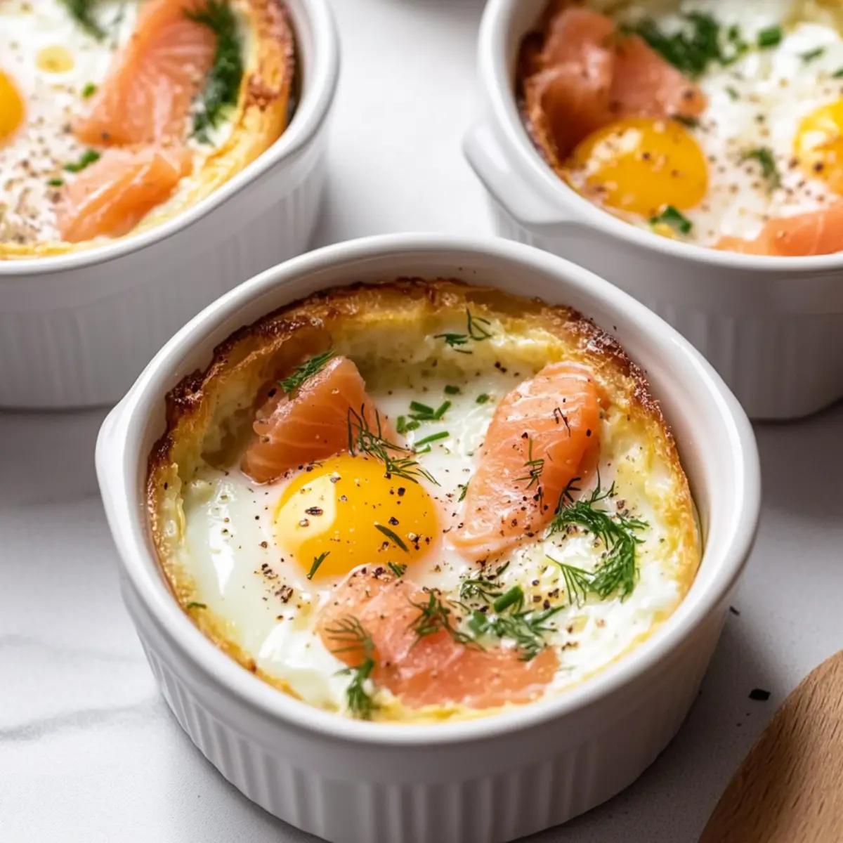 Baked Eggs with Smoked Salmon c2jvhu