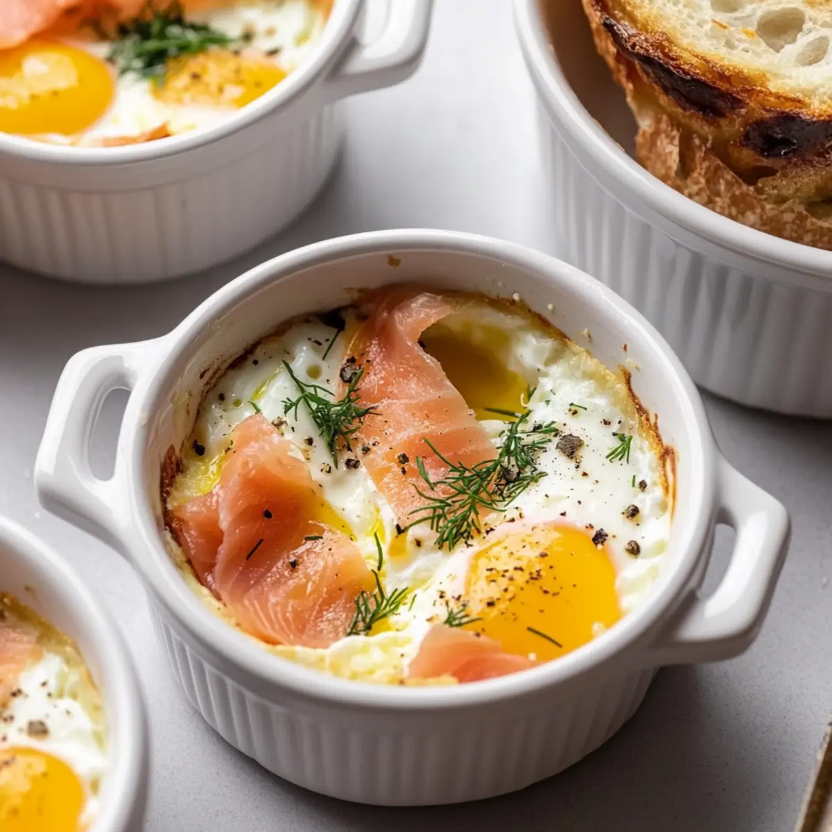 Baked Eggs with Smoked Salmon elcmiu