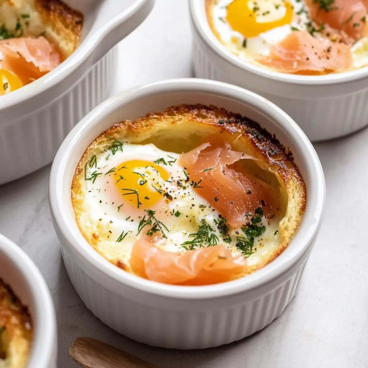 Baked Eggs with Smoked Salmon for an Elevated Brunch Bliss