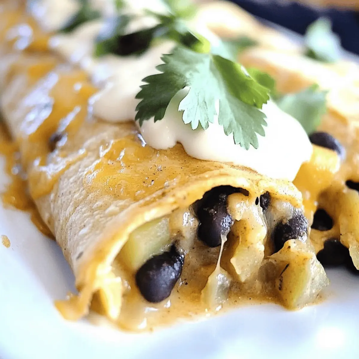 Comforting Black Bean Potato Green Chile Enchiladas You’ll Love