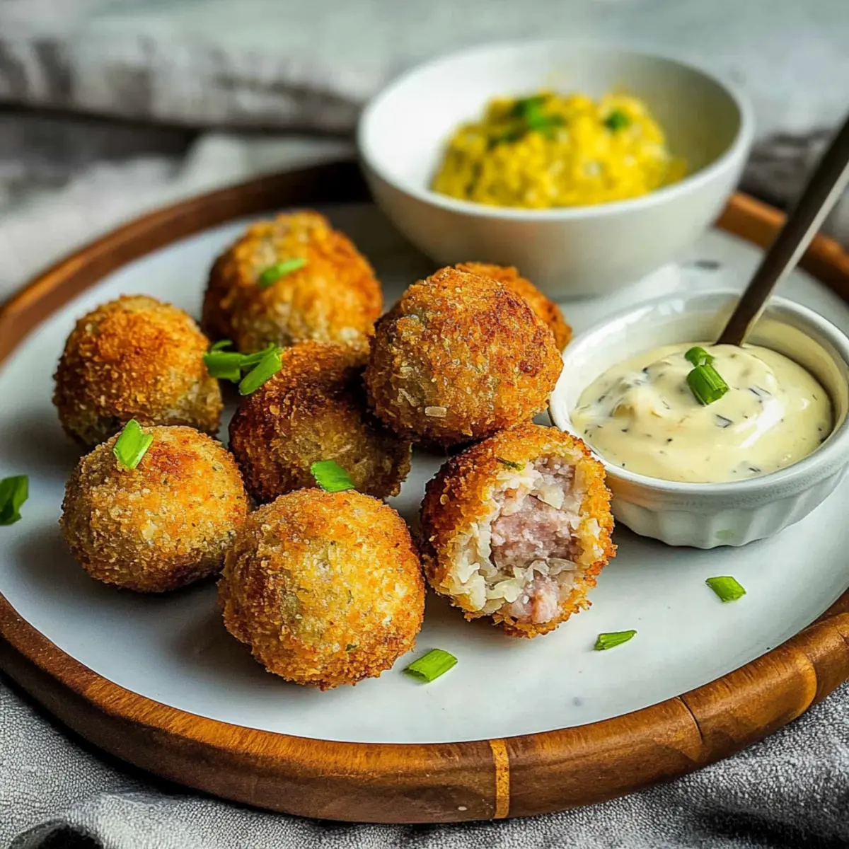 Brat Sausage Sauerkraut Ball sq6p5y