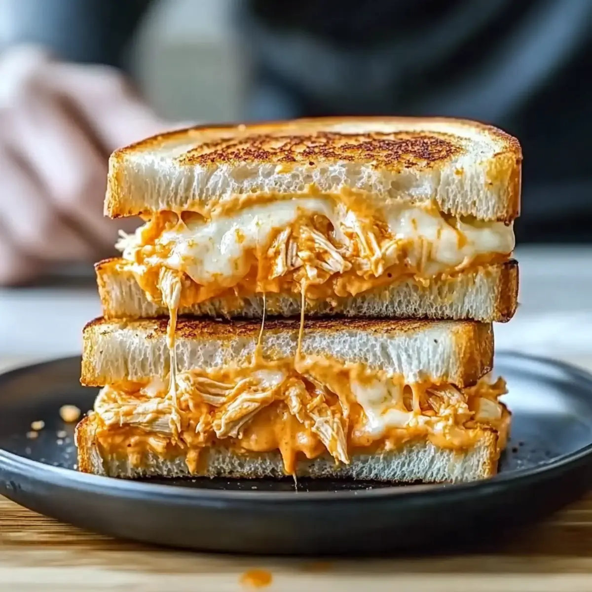 Buffalo Chicken Grilled Cheese Sandwich cynpkw
