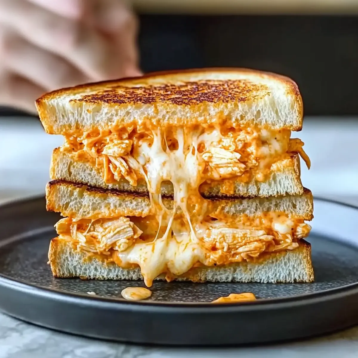 Buffalo Chicken Grilled Cheese Sandwich epdann