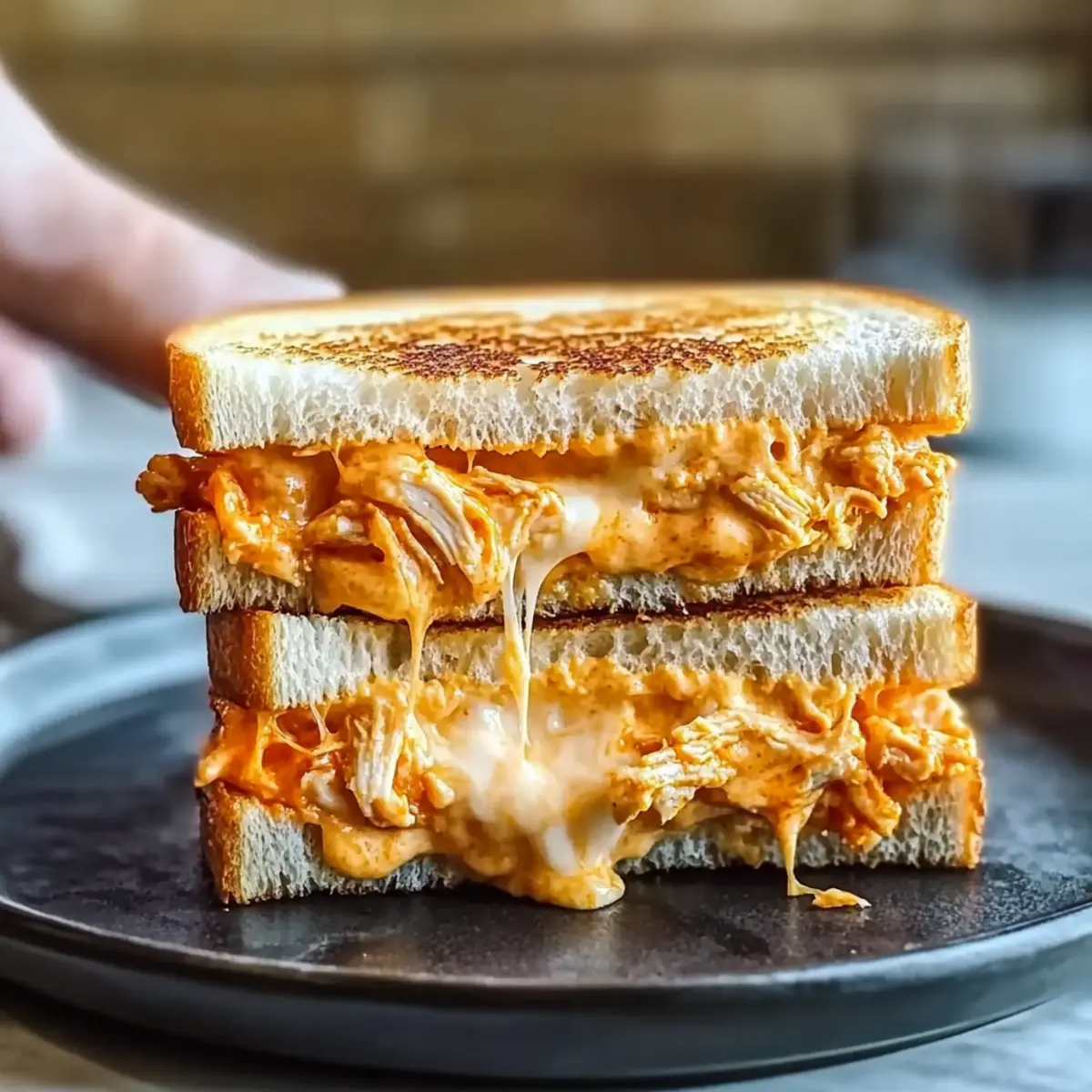 Buffalo Chicken Grilled Cheese Sandwich: Comfort Food Bliss