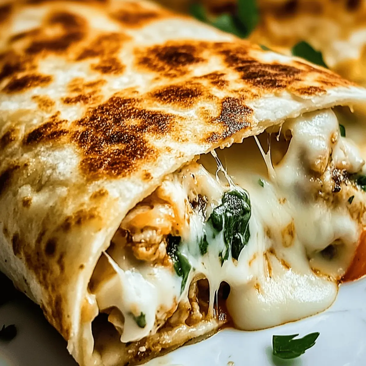 Cheesy Garlic Chicken Wraps n3vlc1