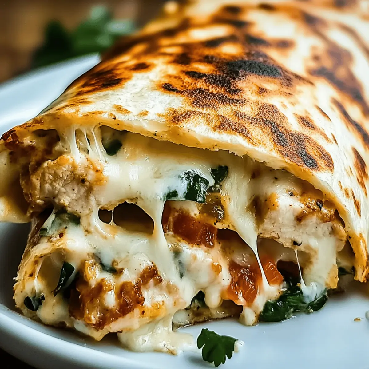 Cheesy Garlic Chicken Wraps ssgslr