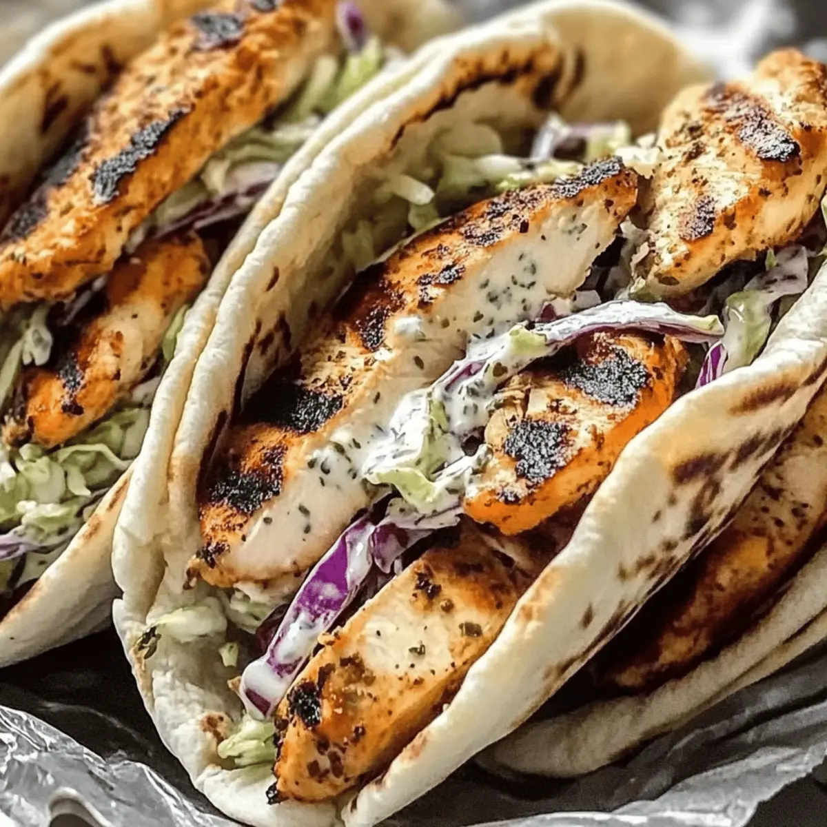 Chicken Pitas with Herby Ranch Slaw: Fresh Flavors in Every Bite
