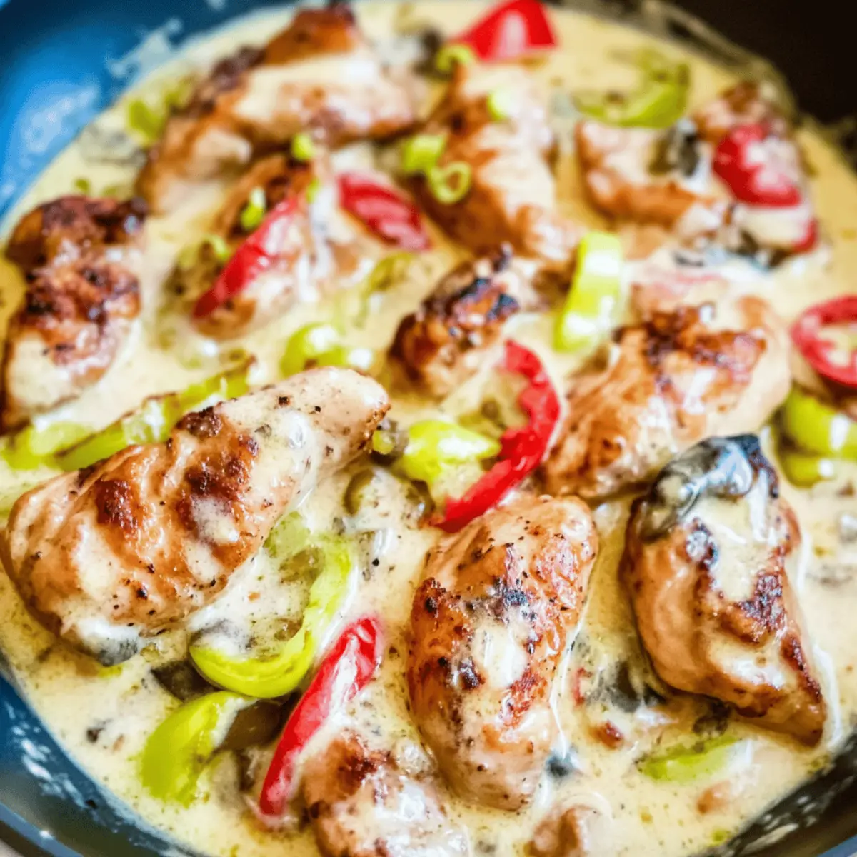 Creamy Pepperoncini Chicken Skillet wltynp