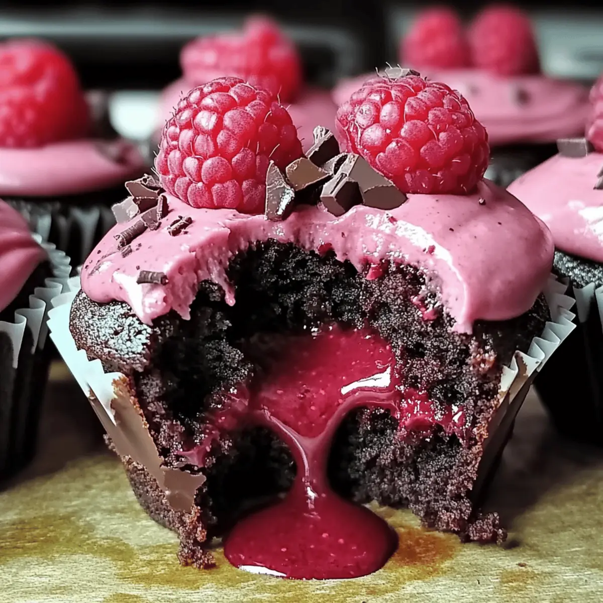 Decadent Raspberry Chocolate Lava Cupcakes k5ktvw