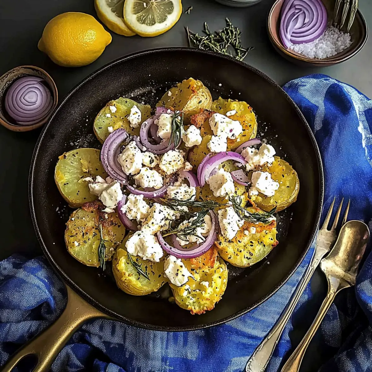Crispy Greek Smashed Potatoes with Feta for Comfort Perfection