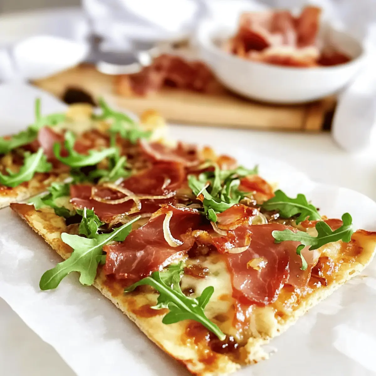 Savory Honey Prosciutto Flatbread Pizza You’ll Crave