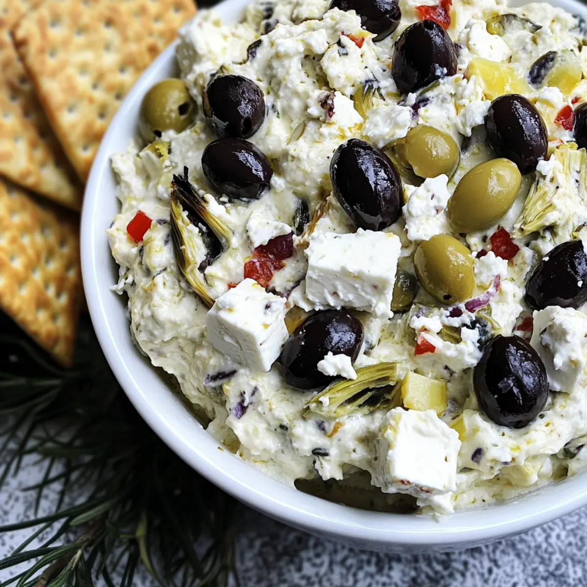 Creamy Olive & Artichoke Feta Cheese Dip for Every Occasion