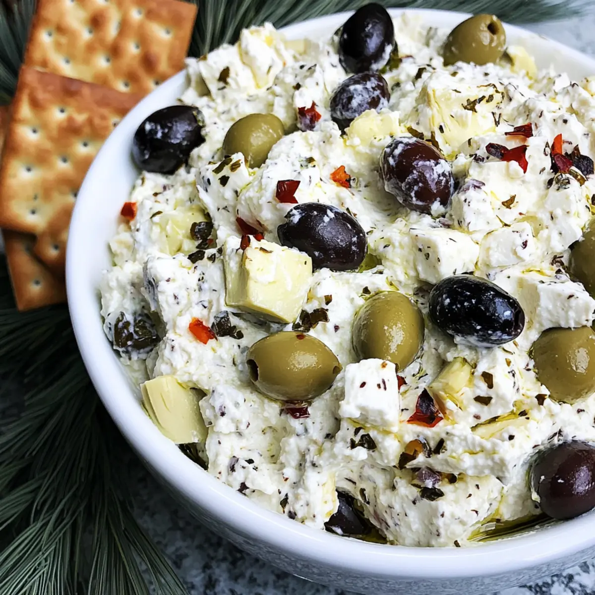 Olive Artichoke Feta Cheese Dip mlyisz