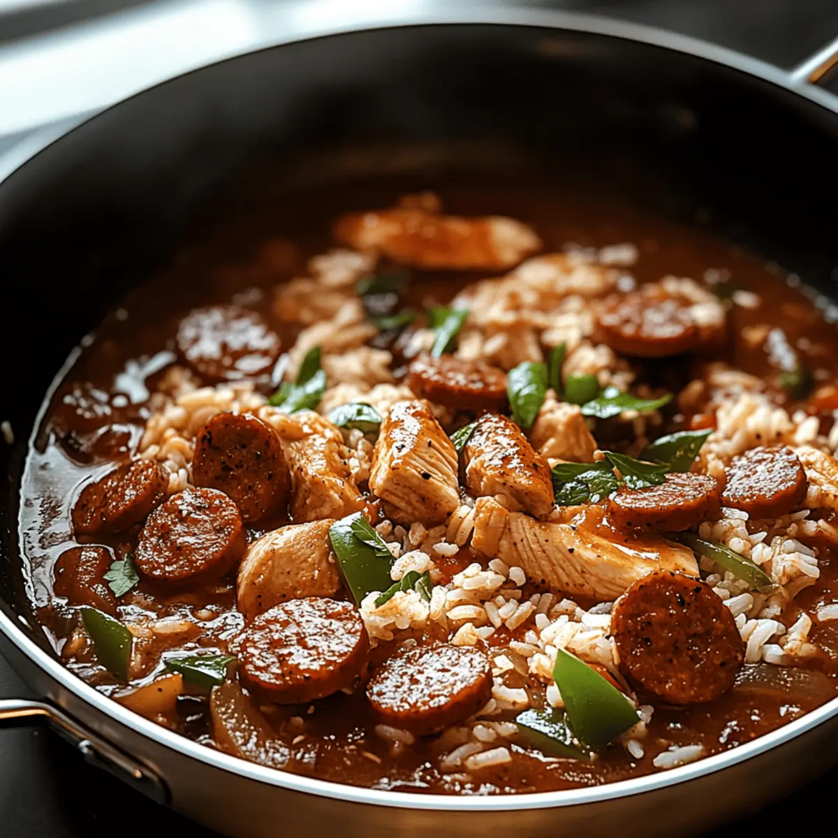 One Pan Cajun Chicken Sausage Rice btjhaj
