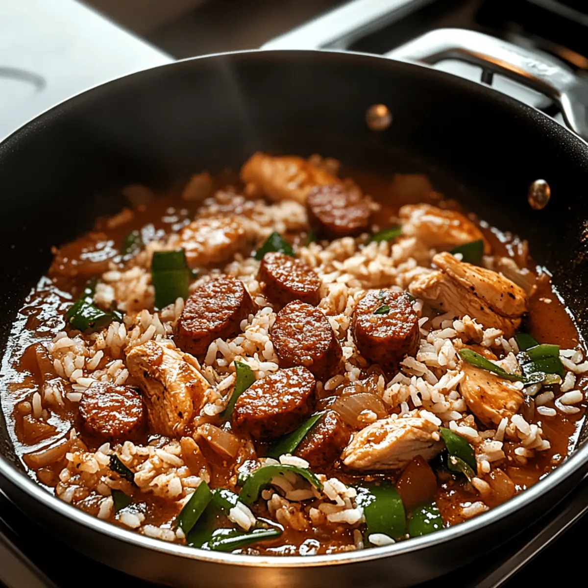 One Pan Cajun Chicken Sausage Rice ukfvi1