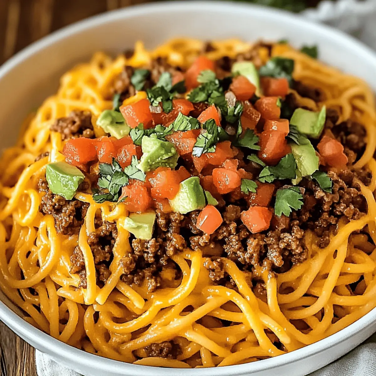 One-Pot Taco Spaghetti: Quick, Cheesy Comfort in 30 Minutes