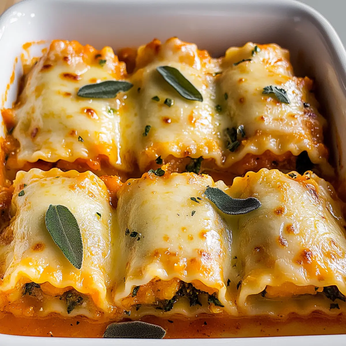 Roasted Garlic Butternut Squash Lasagna Roll Ups uqiop6
