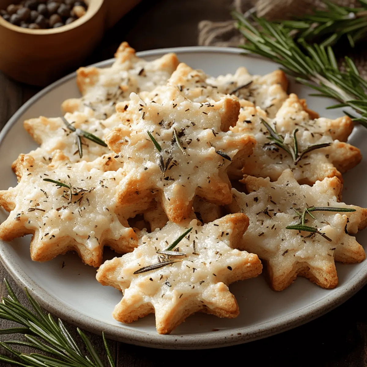 Savory Rosemary Parmesan Snowflake Cookies jvbebn