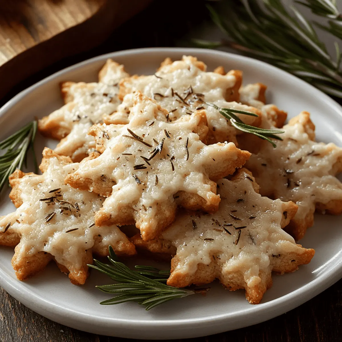 Savory Rosemary-Parmesan Snowflake Cookies for Festive Gatherings