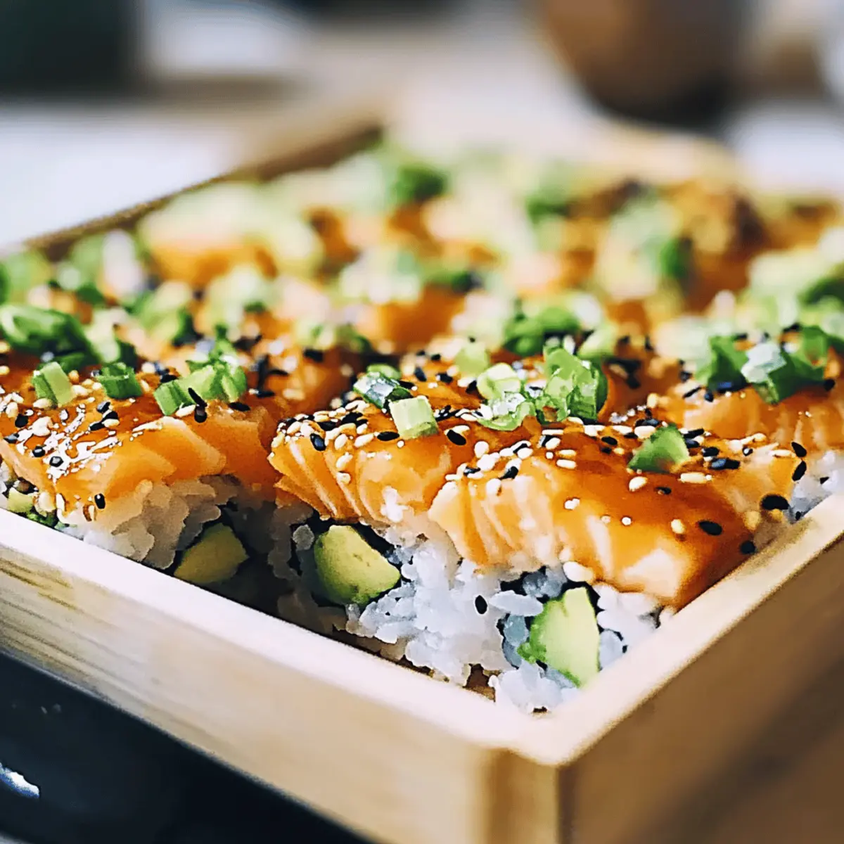 Irresistibly Cheesy Spicy Salmon Sushi Bake for Quick Dinners