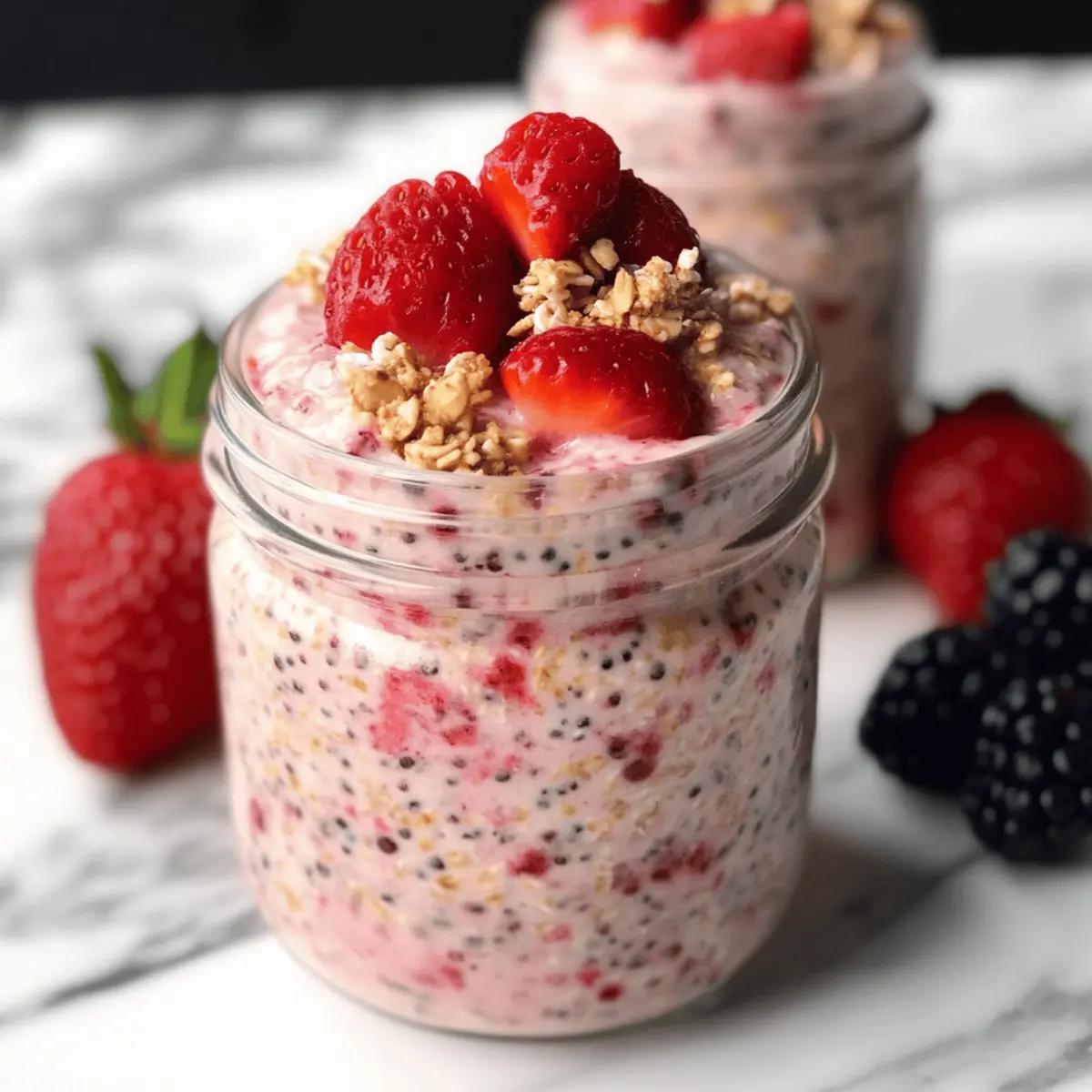 Strawberries and Cream Overnight Oats bcqo3h