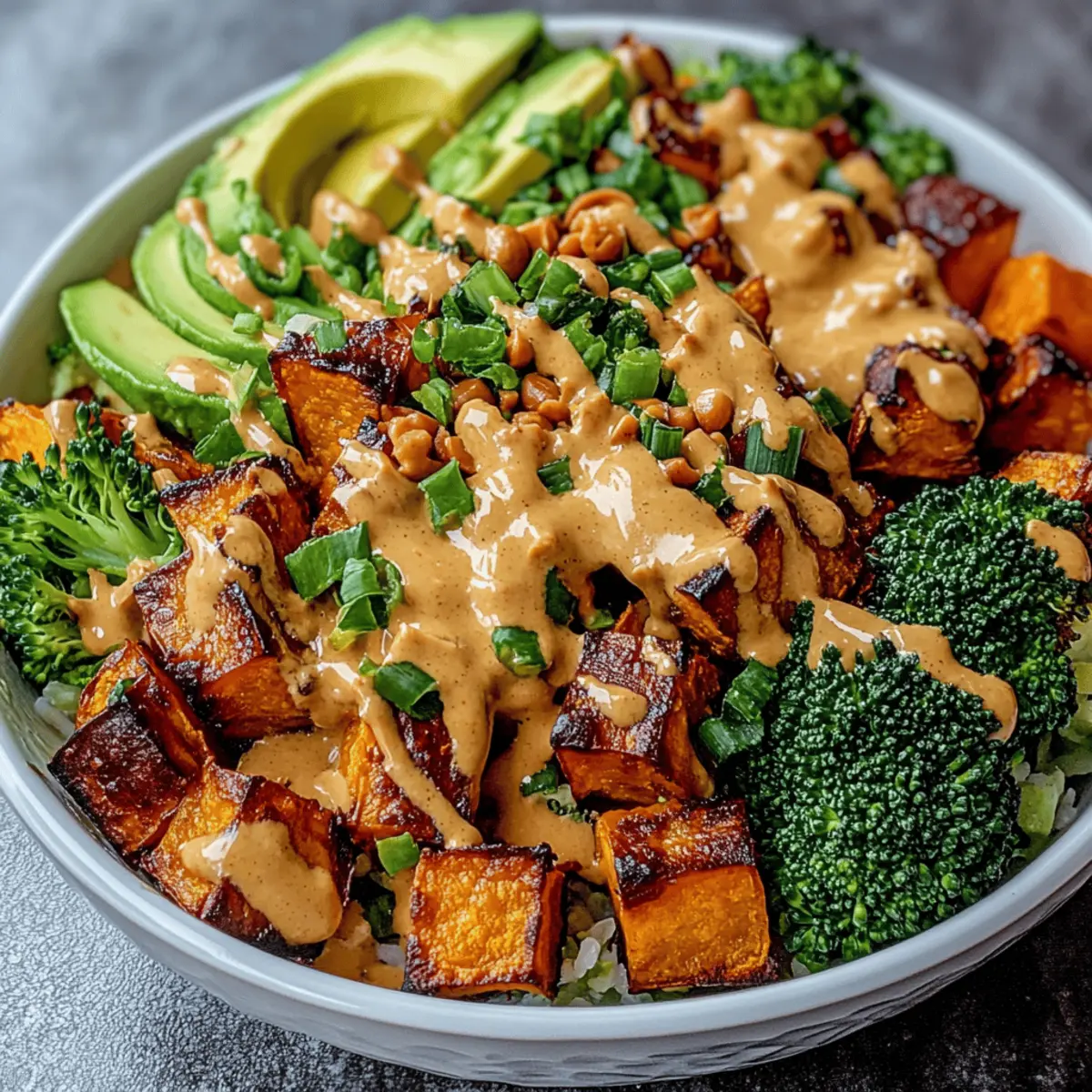 Thai Peanut Sweet Potato Buddha Bowl: A Flavorful Vegan Bliss