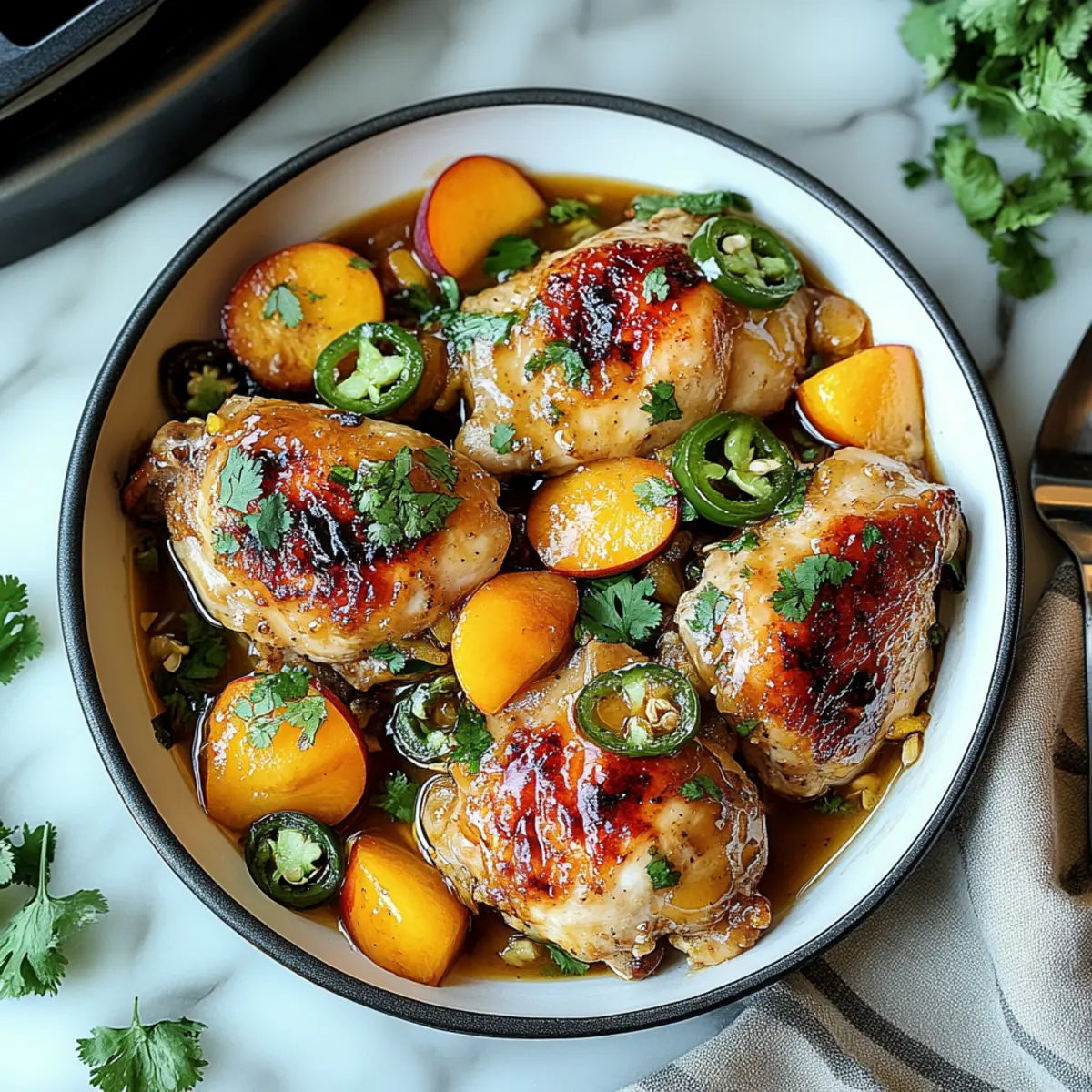 Spicy Jalapeno Peach Chicken for a Flavorful Dinner Delight