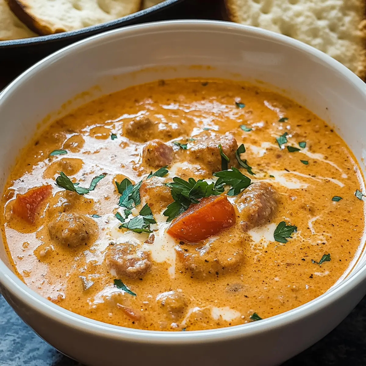 Sausage & Tomato Cream Cheese Soup: Comfort in Every Spoonful