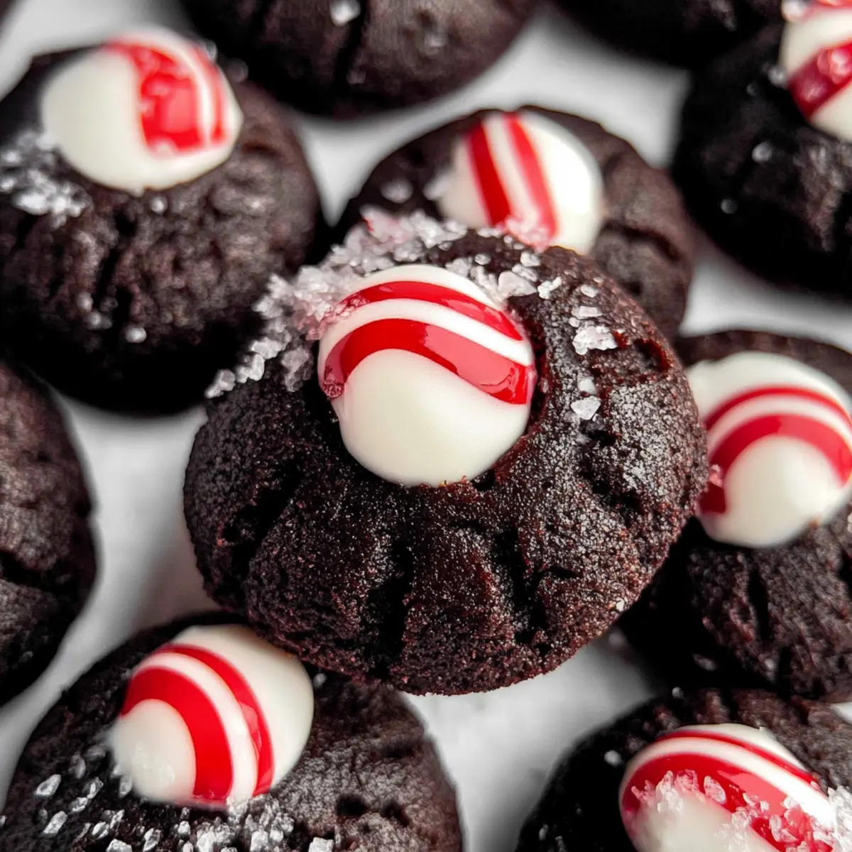 Chewy Chocolate Peppermint Blossoms for Festive Cheer