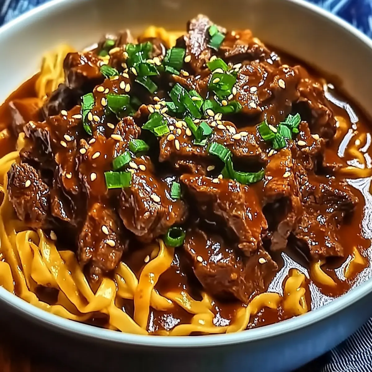 Savor Comfort with Easy Korean Beef Noodles in a Slow Cooker