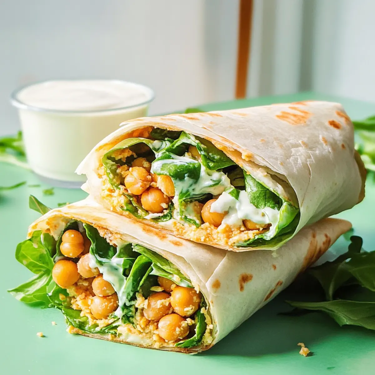 Smashed Chickpea Caesar Wraps: Quick, Crunchy, and Flavorful!