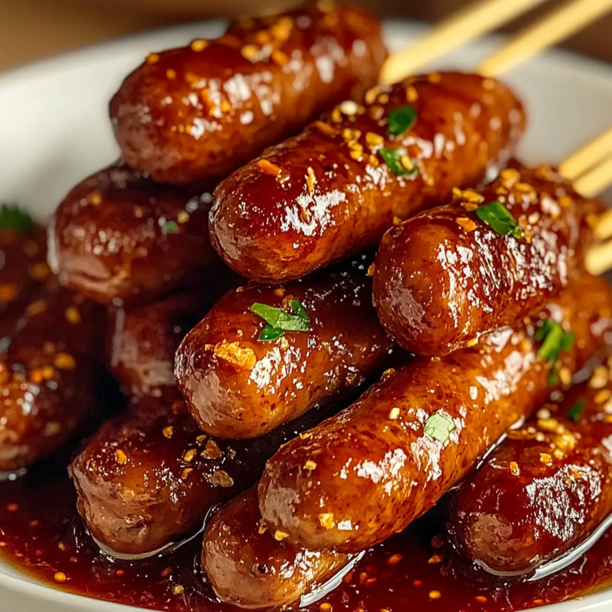 Sweet & Spicy Hot Honey Garlic Lil Smokies for Game Day Fun