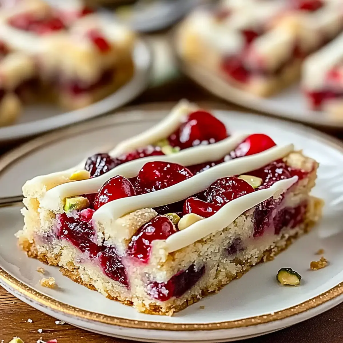 Festive Christmas Cherry Bars with a Sweet Surprise