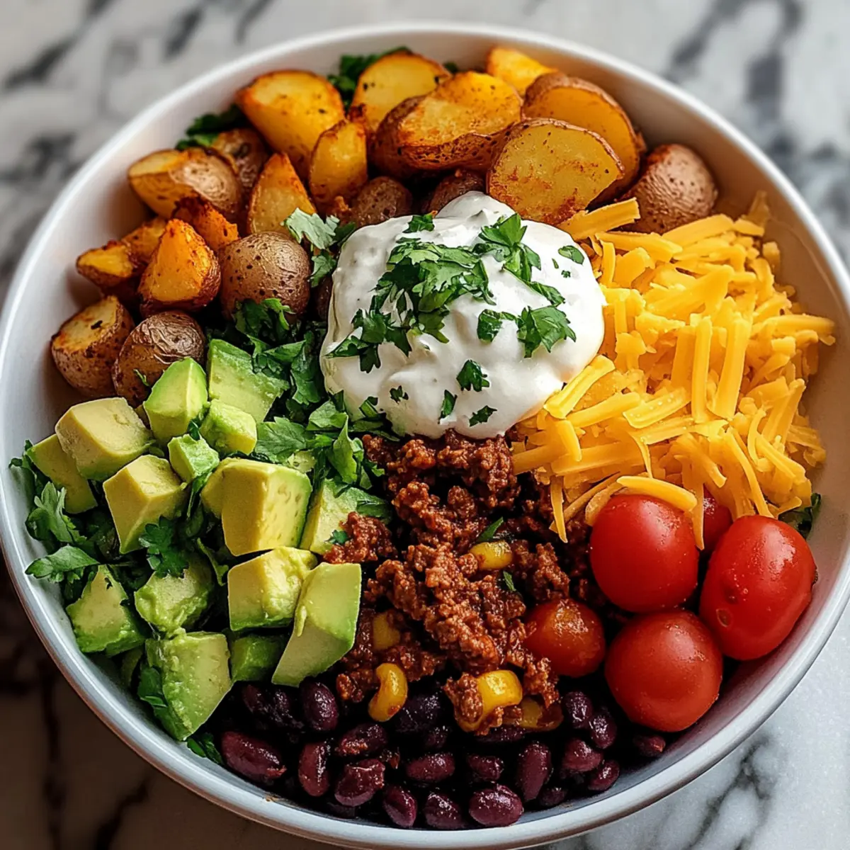 Loaded Potato Taco Bowl: A Comforting Flavor Fiesta