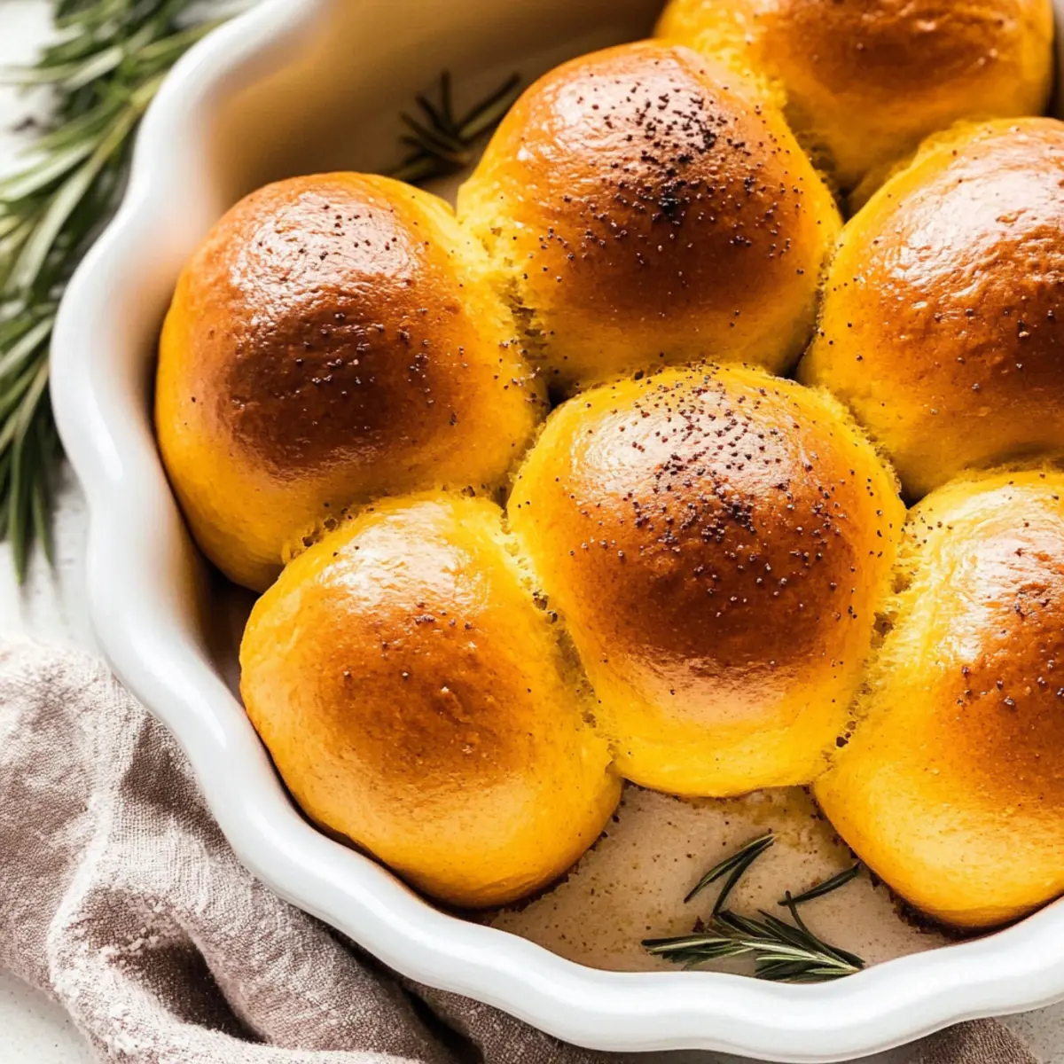 Fluffy Rosemary Pumpkin Dinner Rolls: A Cozy Holiday Treat