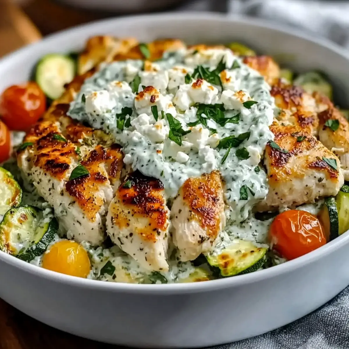 Dump-and-Bake Chicken Tzatziki Casserole for Busy Nights