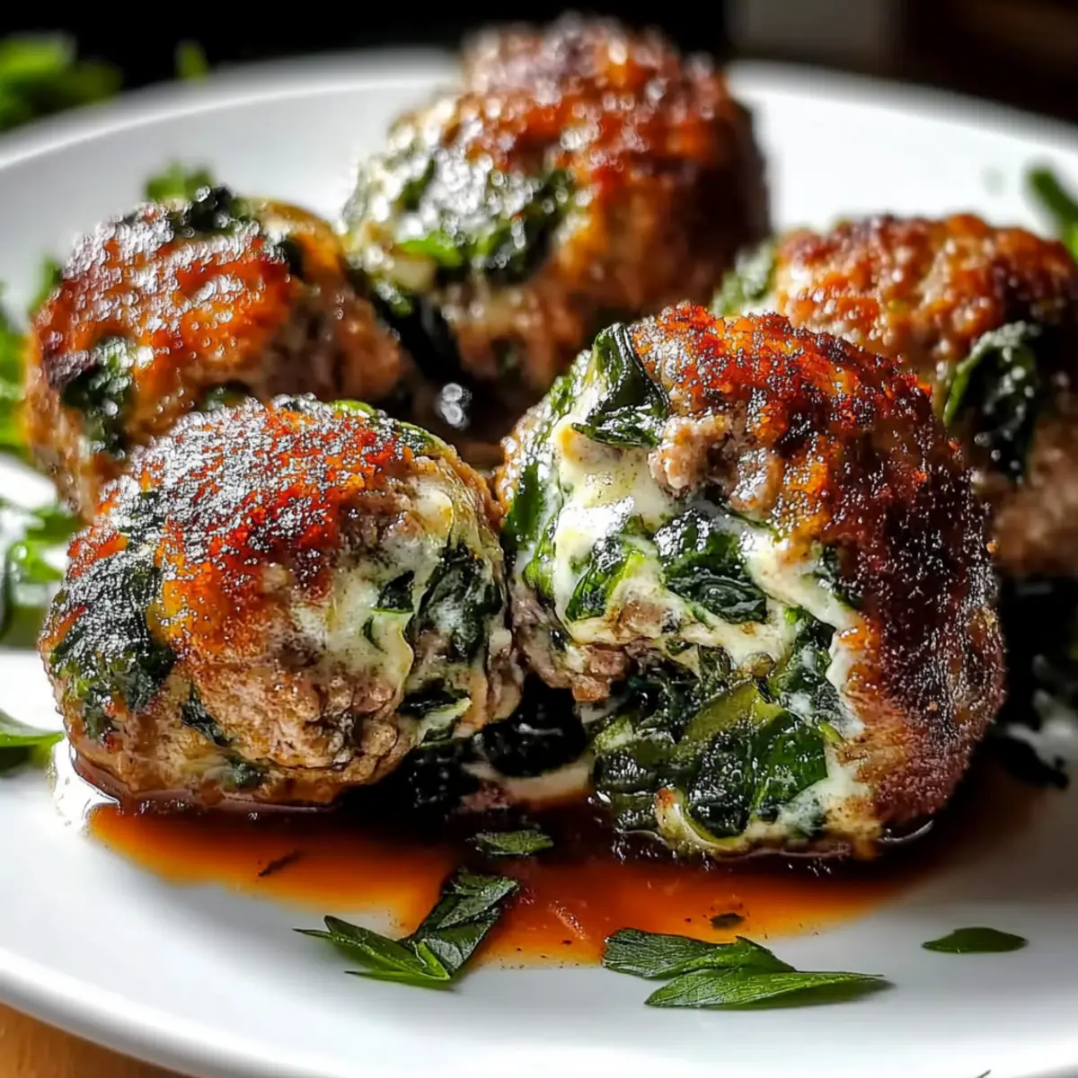 Melt-in-Your-Mouth Spinach Garlic Meatballs Recipe