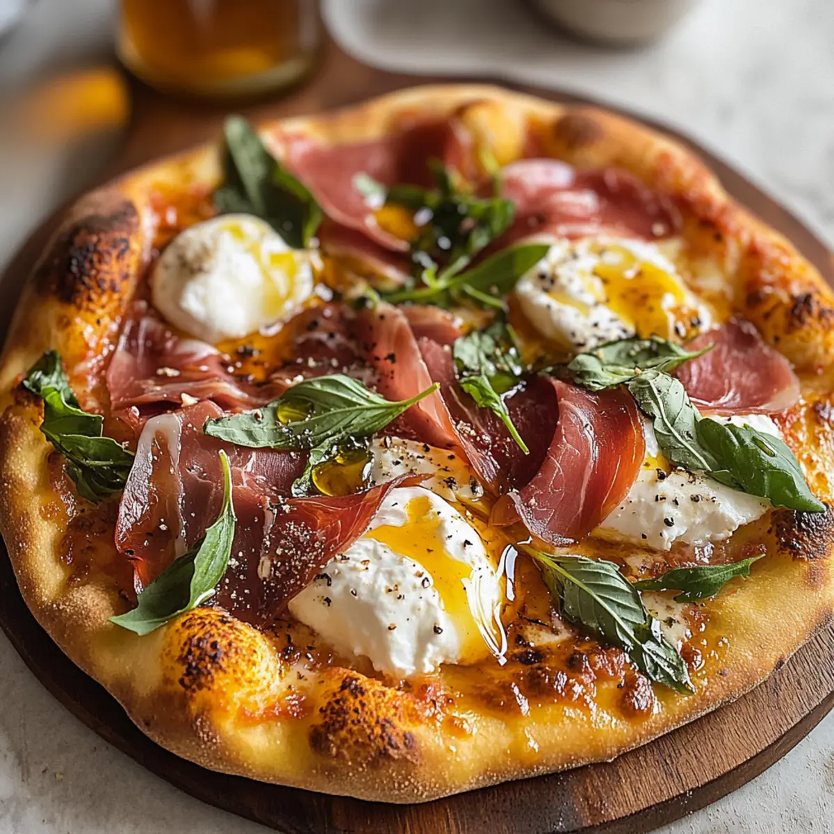 Elevate Your Dinner with Prosciutto and Honey Burrata Pizza