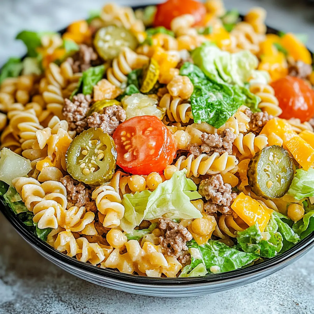 Big Mac Pasta Salad – Nostalgic Flavor in Every Bite