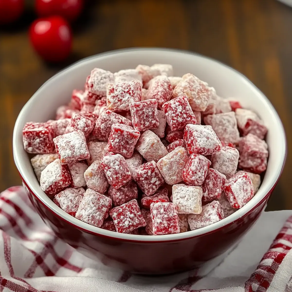 Cherry Cheesecake Puppy Chow: Irresistibly Sweet Snack Delight