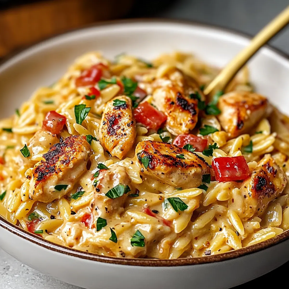 One Pot Cajun Chicken Alfredo Orzo You’ll Crave Again!