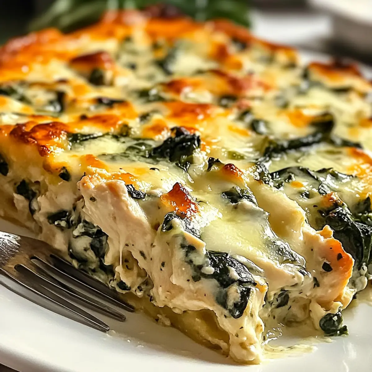 Creamy Chicken and Spinach Casserole with Cream Cheese Bliss