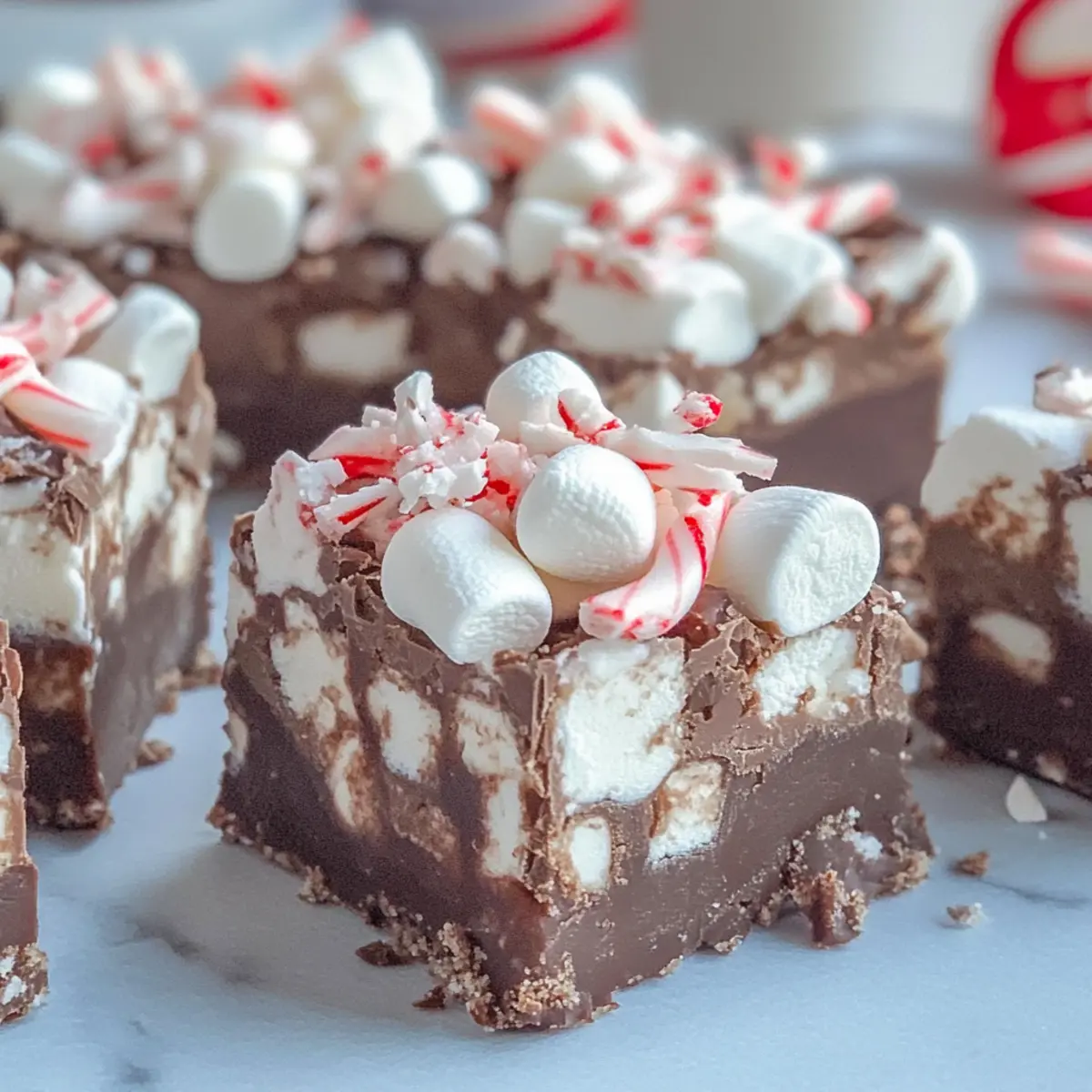 Creamy Hot Chocolate Peppermint Fudge You Can No-Bake!
