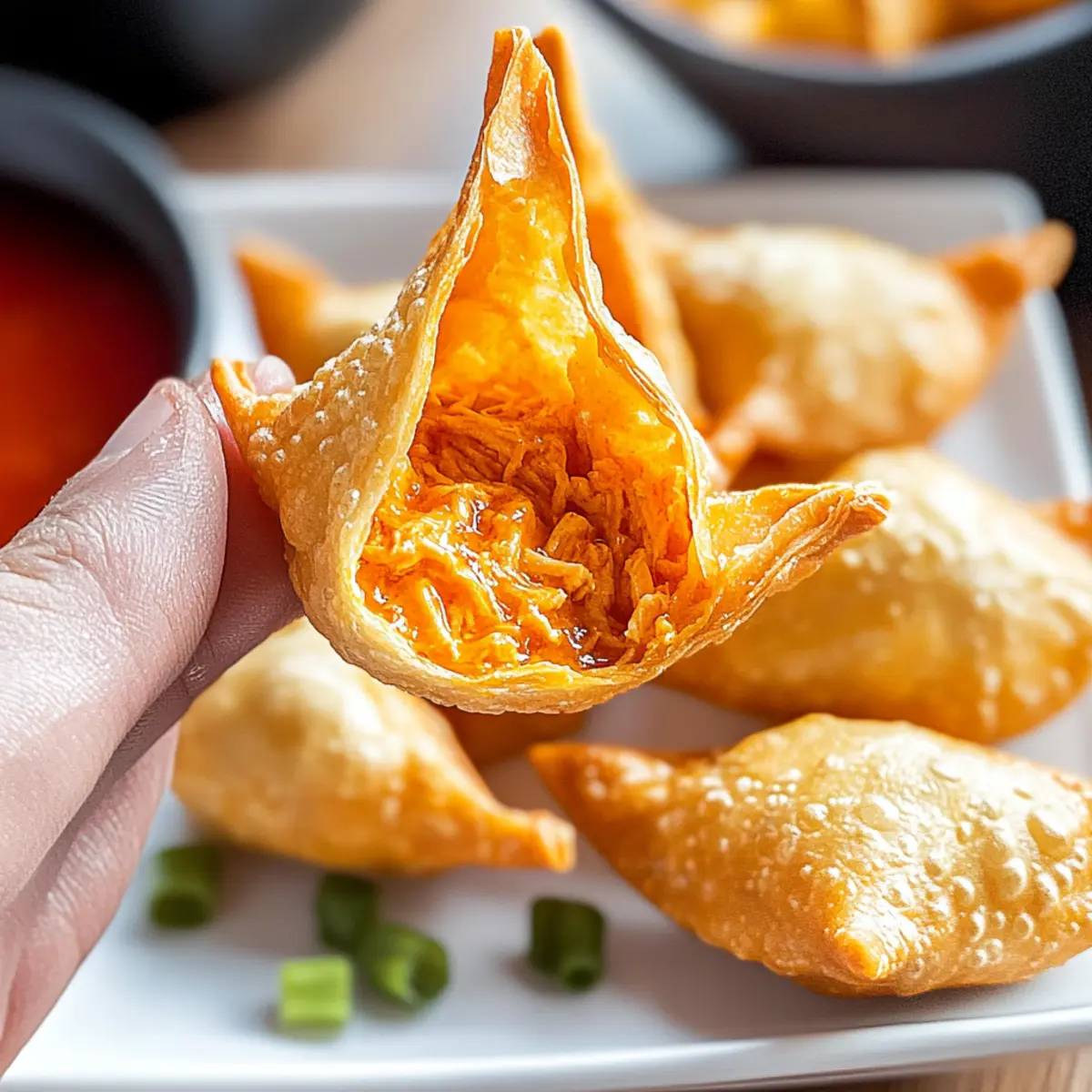 Buffalo Chicken Rangoons that Will Spice Up Your Snack Game