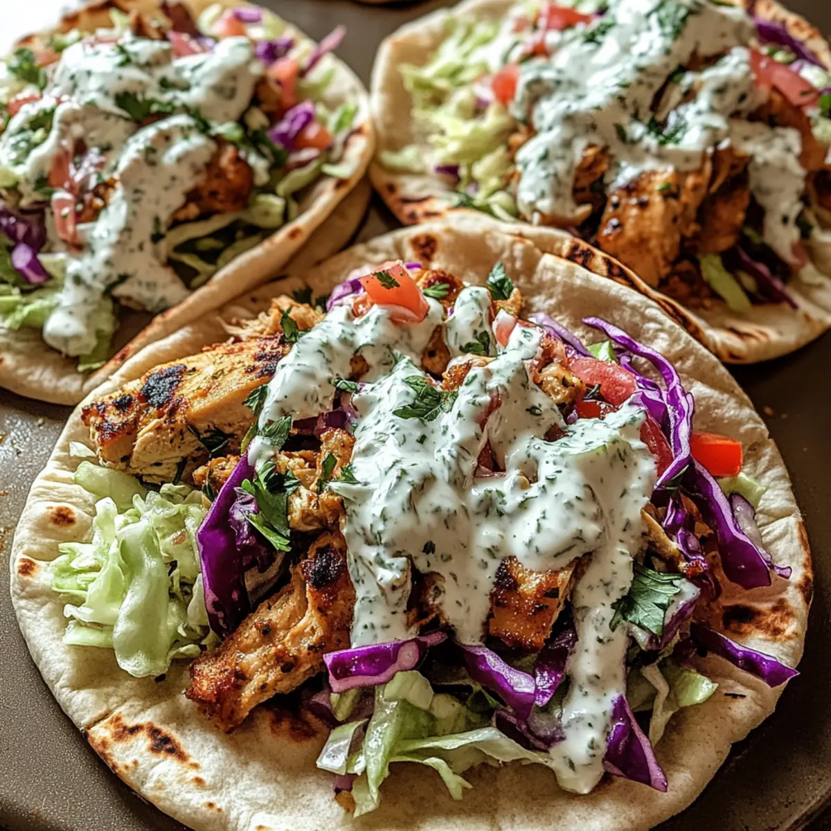Sheet Pan Chicken Pitas with Herby Ranch Slaw Delight